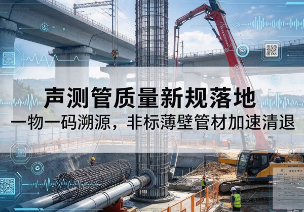 蓬安声测管质量新规落地，一物一码溯源，非标薄壁管材加速清退